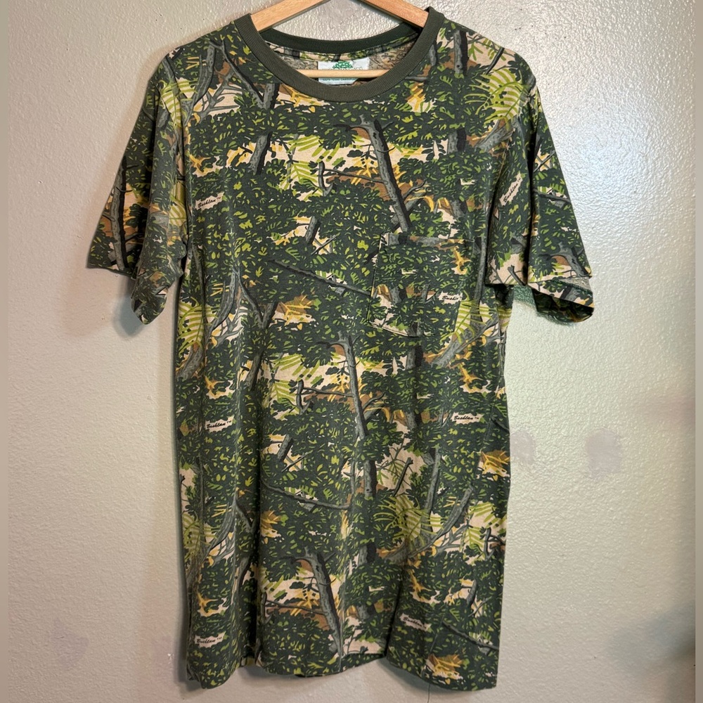 Vintage Green Camouflage Men's Shirt
